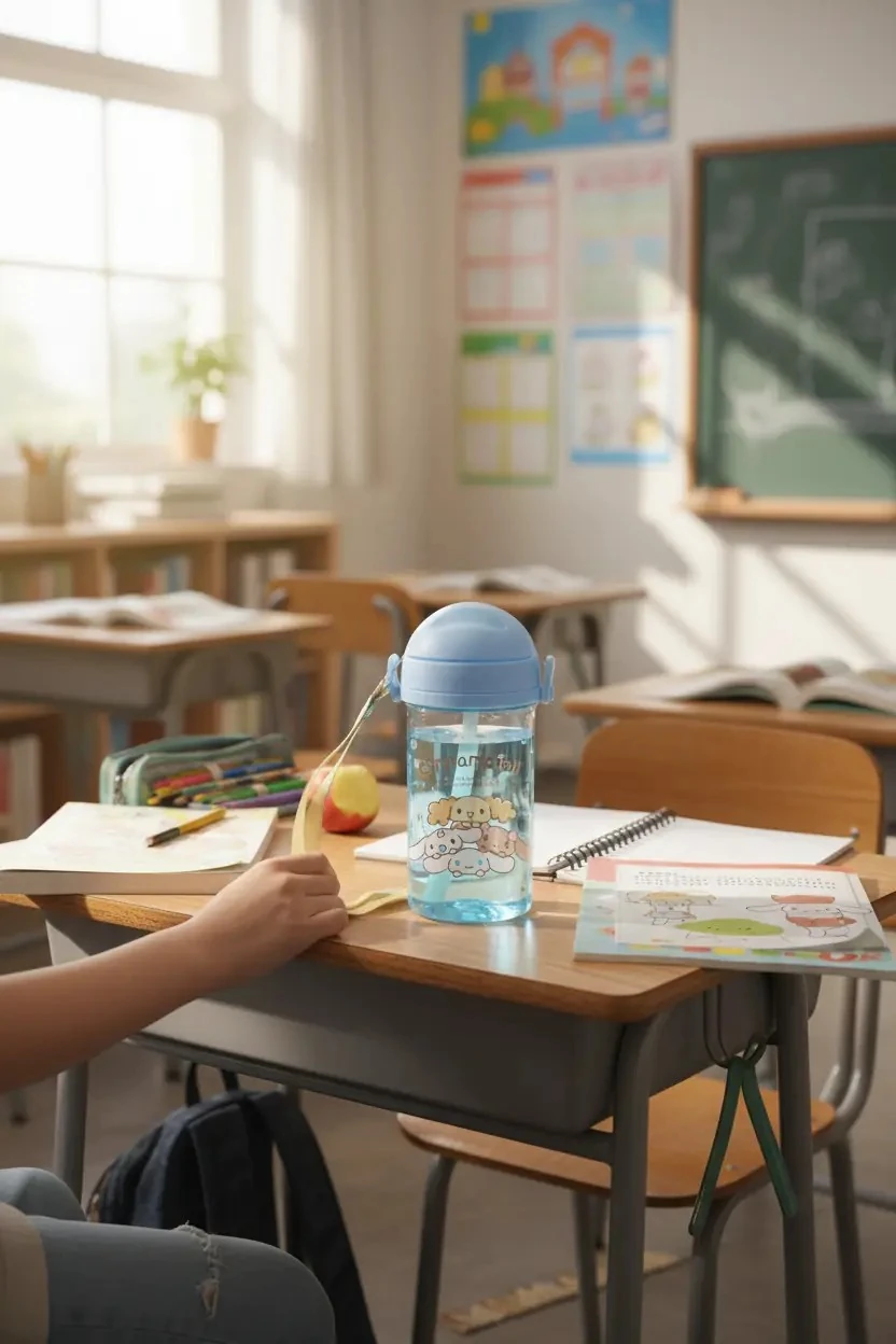 Sanrio Lisanslı Plastik Matara (400ml) - Cinnamoroll