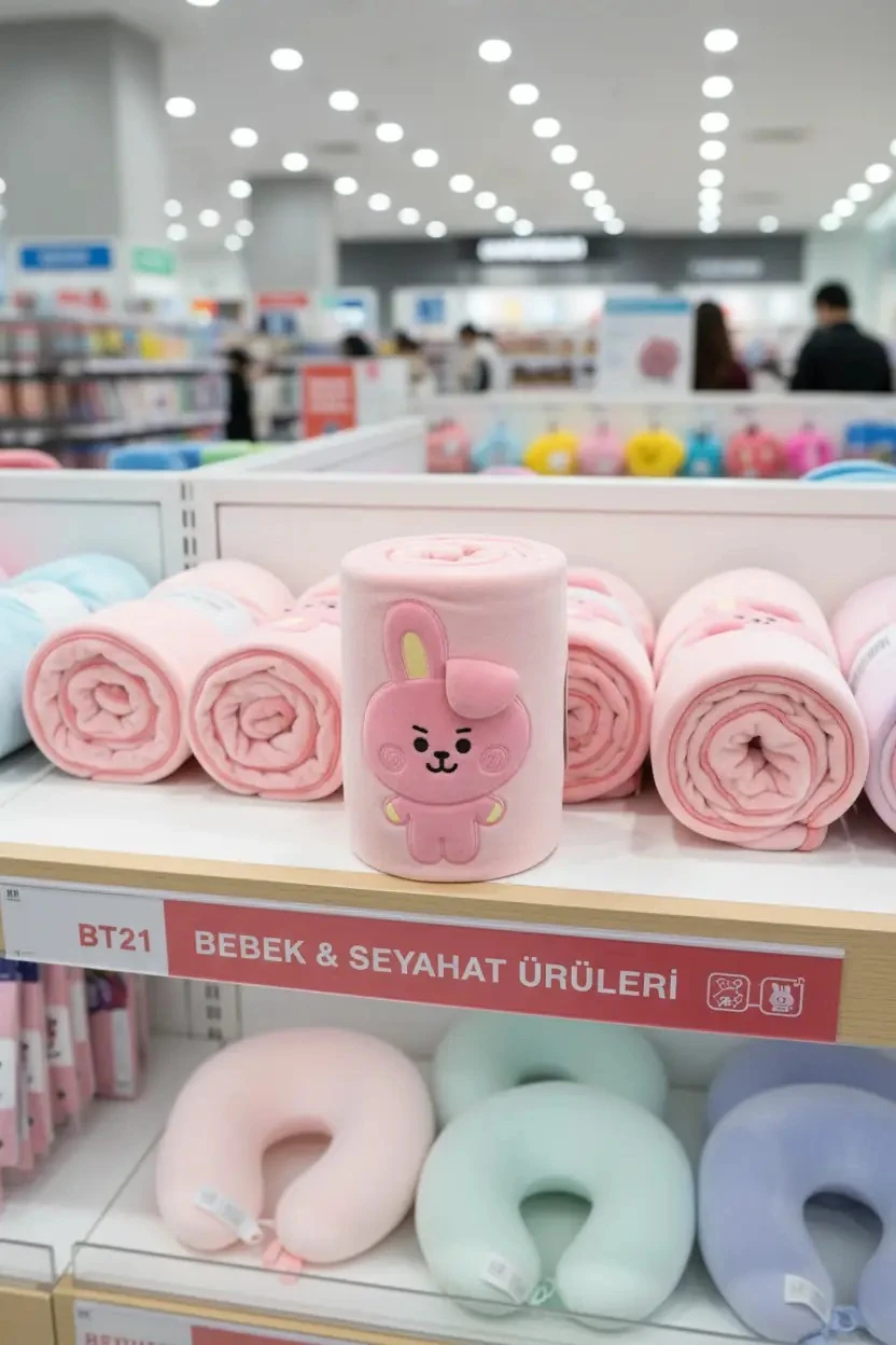 BT21 Lisanlı Bebek Koleksiyonu 3D Battaniye (Cooky)