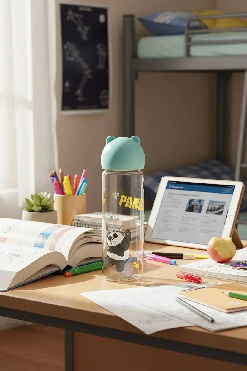 We Bare Bears Lisanslı Figür Kapaklı Plastik Şişe (500Ml)