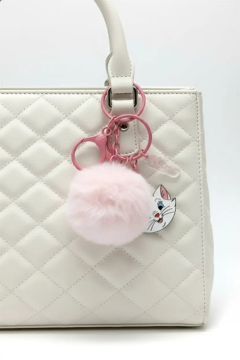 Disney Marie Lisanslı Yumuşak Ponpon Anahtarlık