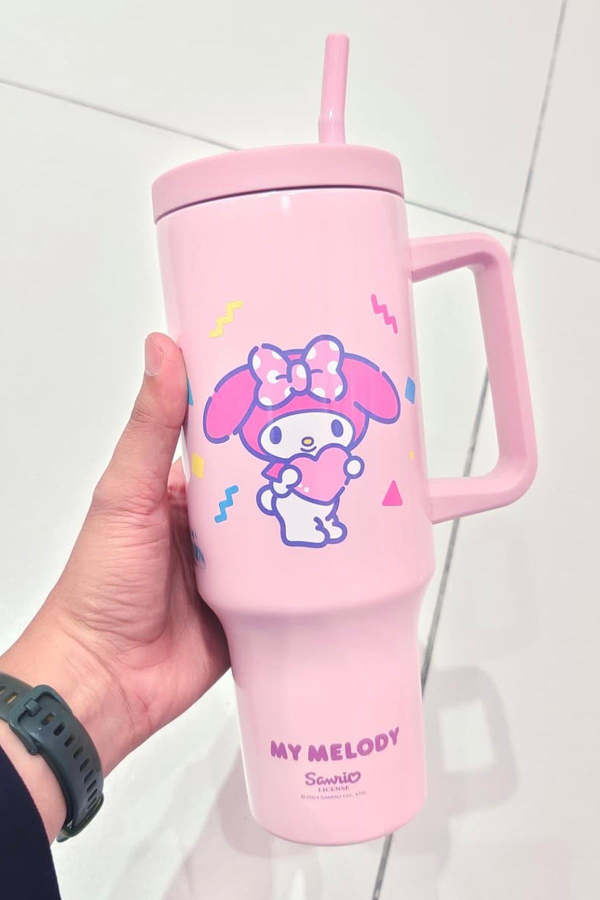 Sanrio Lisanslı Pipetli Çift Cidarlı Termos 1200 ml - My Melody