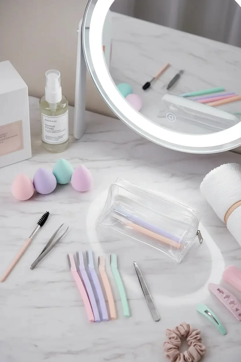 Miniso Lisanslı Macaron Kaş Jileti 3+2 Set – Paslanmaz Çelik 18,5 Cm