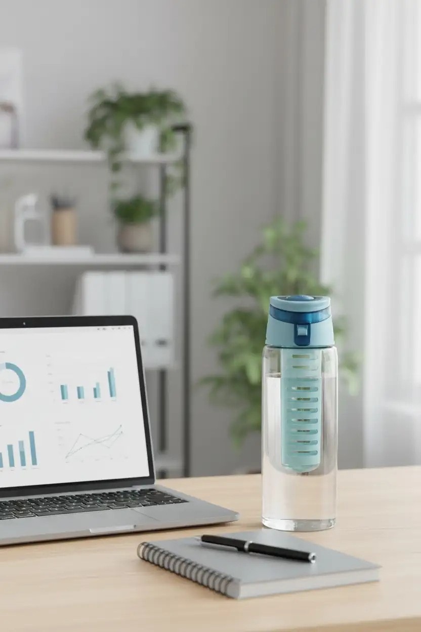 Filtreli Su Matarası 700 Ml - Mavi