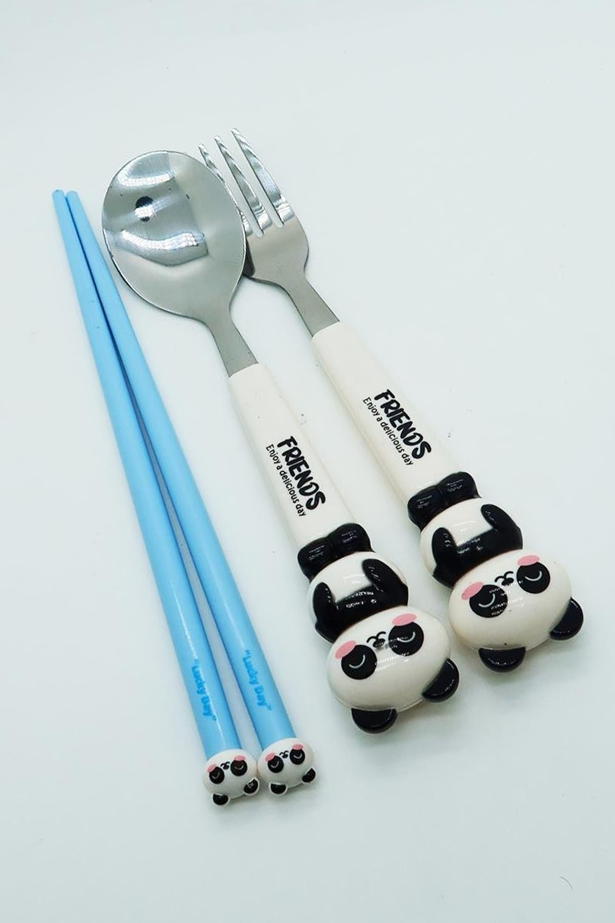 Figürlü Çatal Kaşık Chopstick Seti
