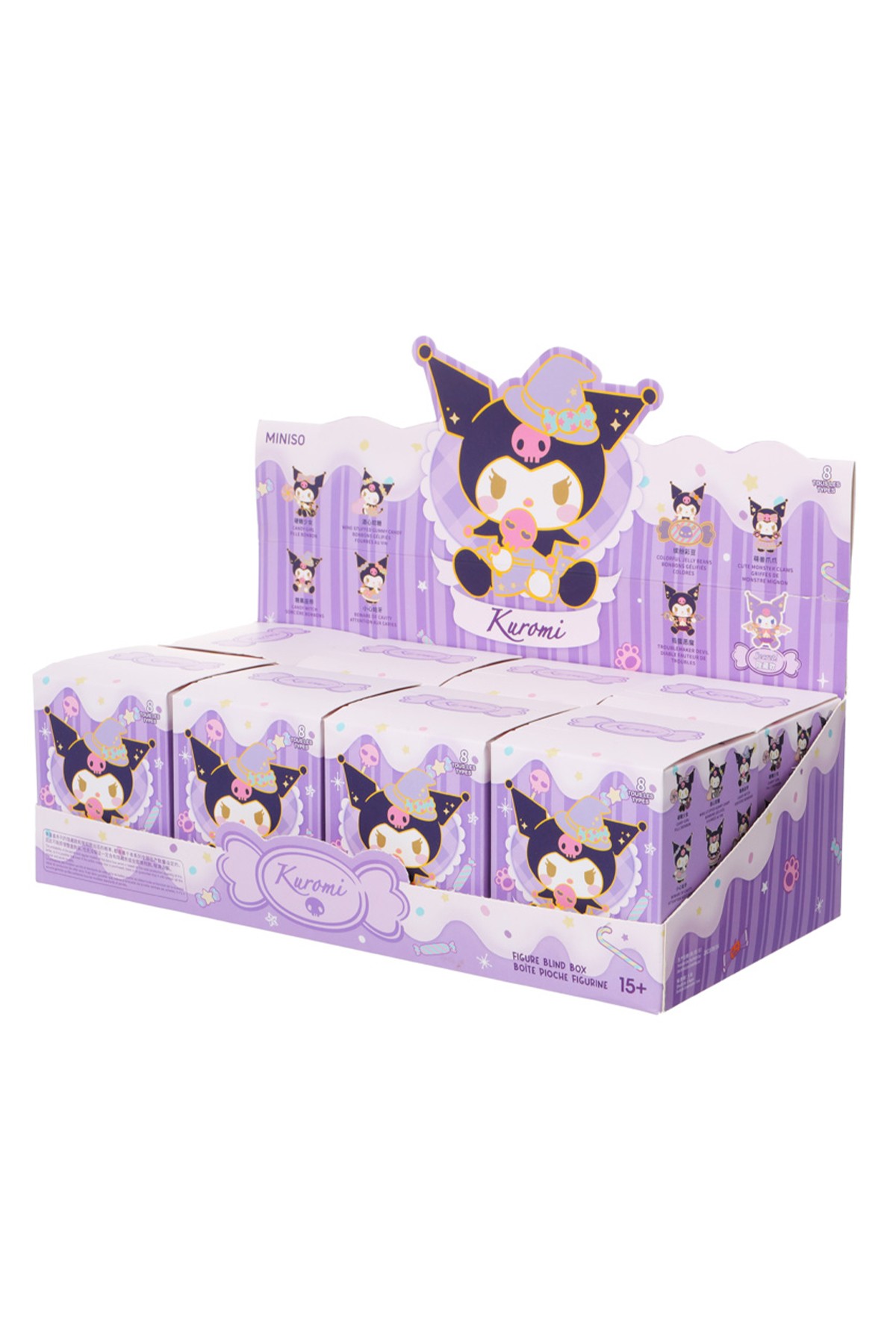 Sanrio Lisanslı Kuromi Şeker Serisi Rozet Sürpriz Figürlü Kutu - Blind Box