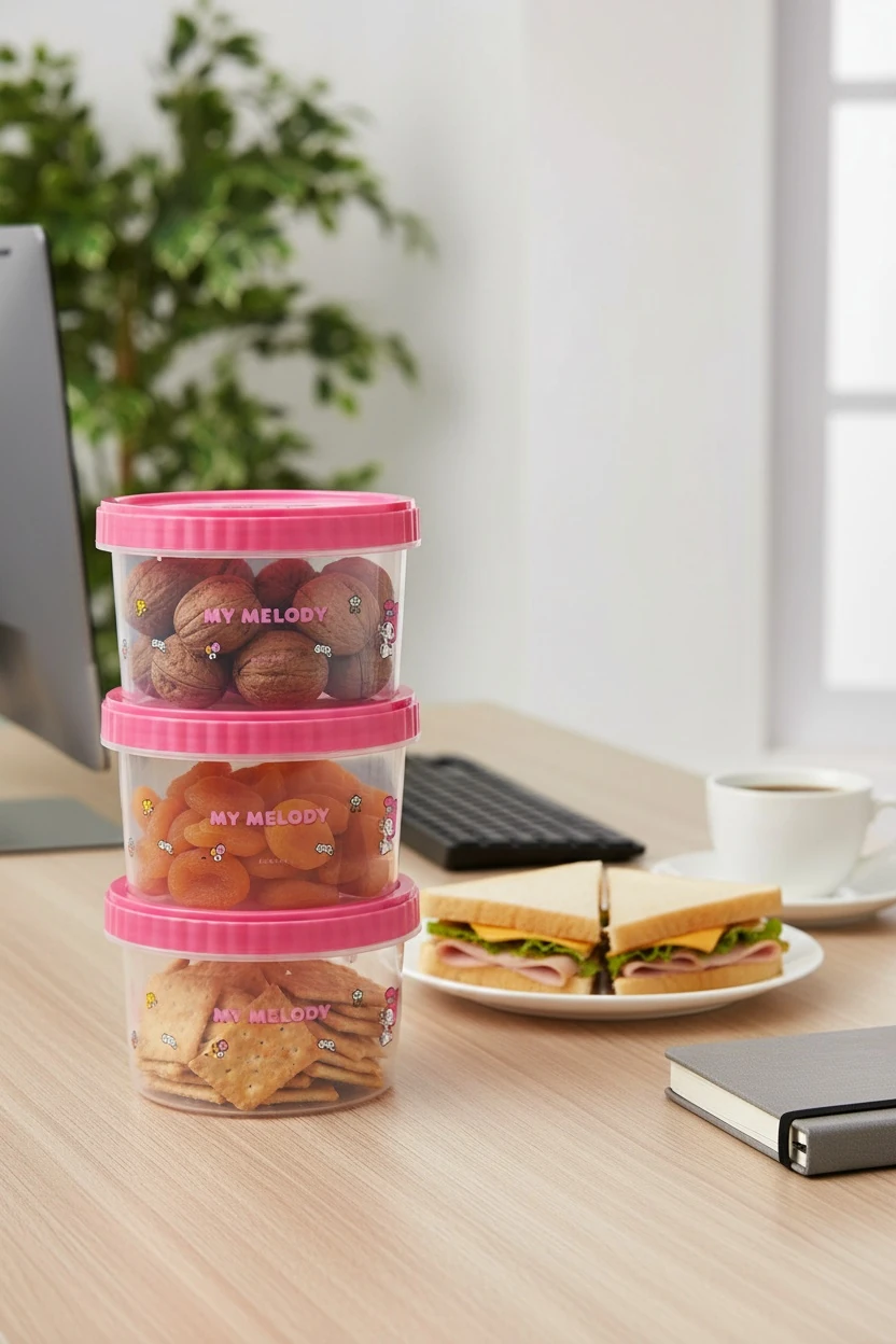 Sanrio Lisanslı 3'Lü Gıda Saklama Kabı (500Ml) - My Melody
