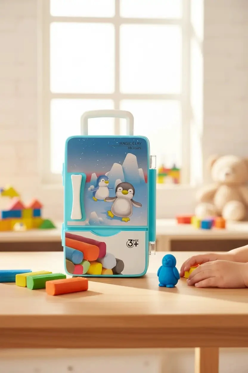 Miniso Lisanslı Buzdolabı Oyun Hamuru Seti Mavi – Yaratıcı Oyuncak 15,6 Cm