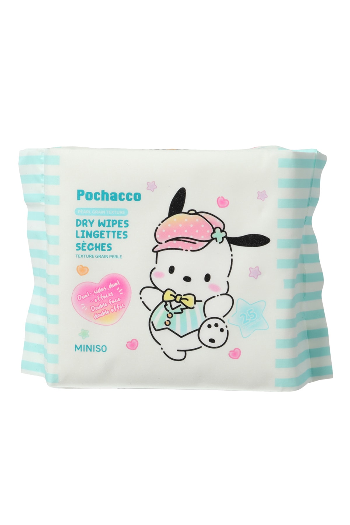 Sanrio Lisanslı Pochacco  İnci Dokulu Kuru Mendil (25 Mendil)