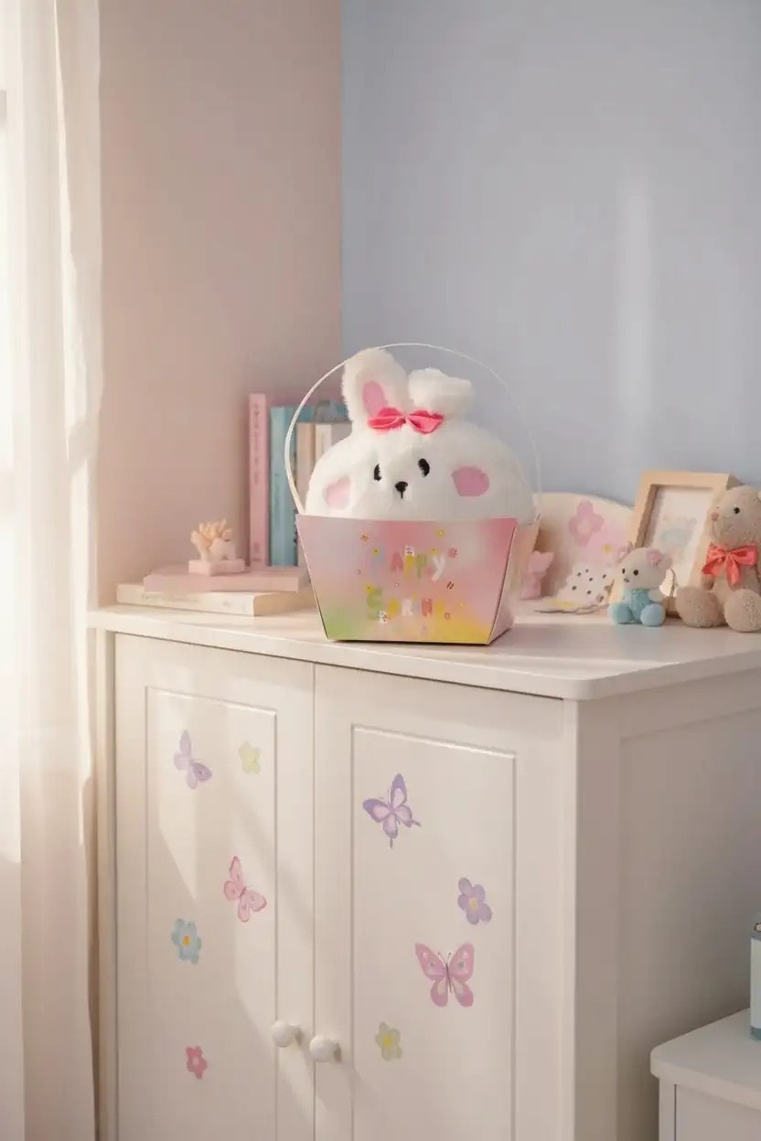 İlkbahar Koleksiyonu Çantalı Peluş Tavşan