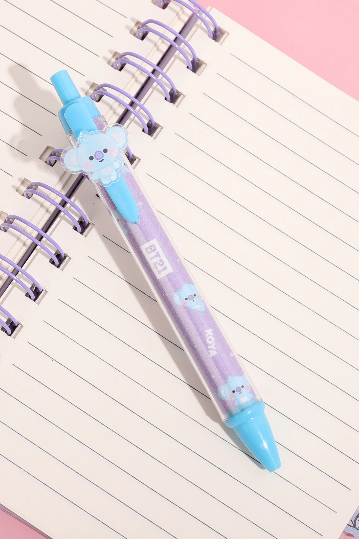 BT21 Lisanslı Figürlü Tükenmez Kalem (1.0 mm, Siyah)