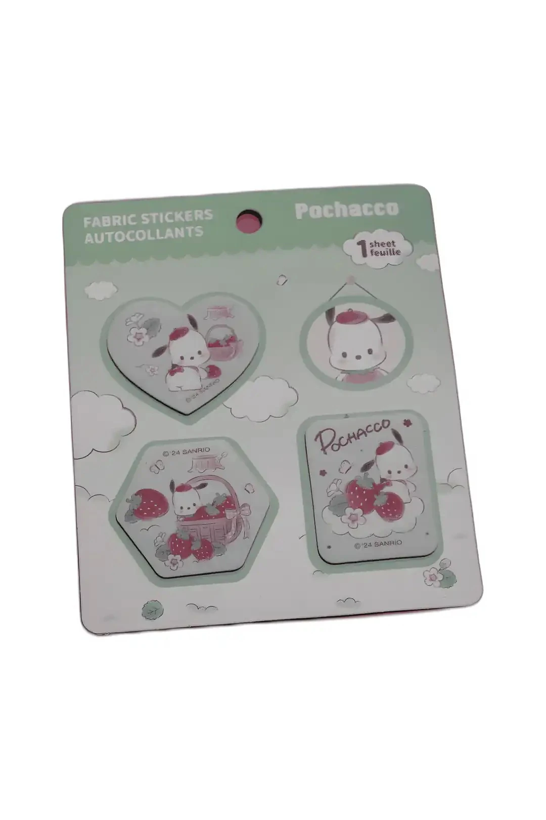Sanrio Lisanslı Çilek Koleksiyonu Yapışkanlı Kumaş Sticker
