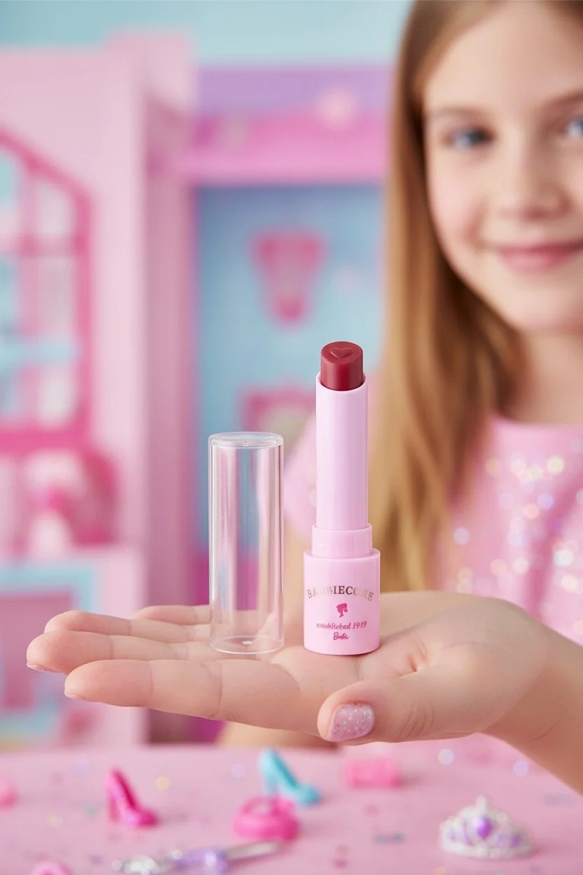 Barbie Lisanslı Pembe Serisi 2'si 1 Arada Dudak Balsamı