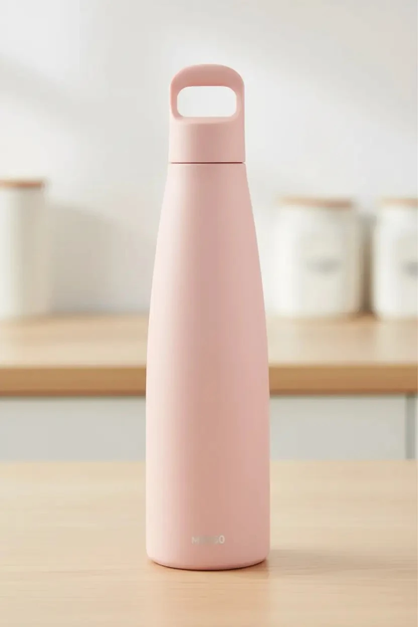 Miniso Lisanslı Renkli Kulplu Termos 500 mL – Çift Cidarlı