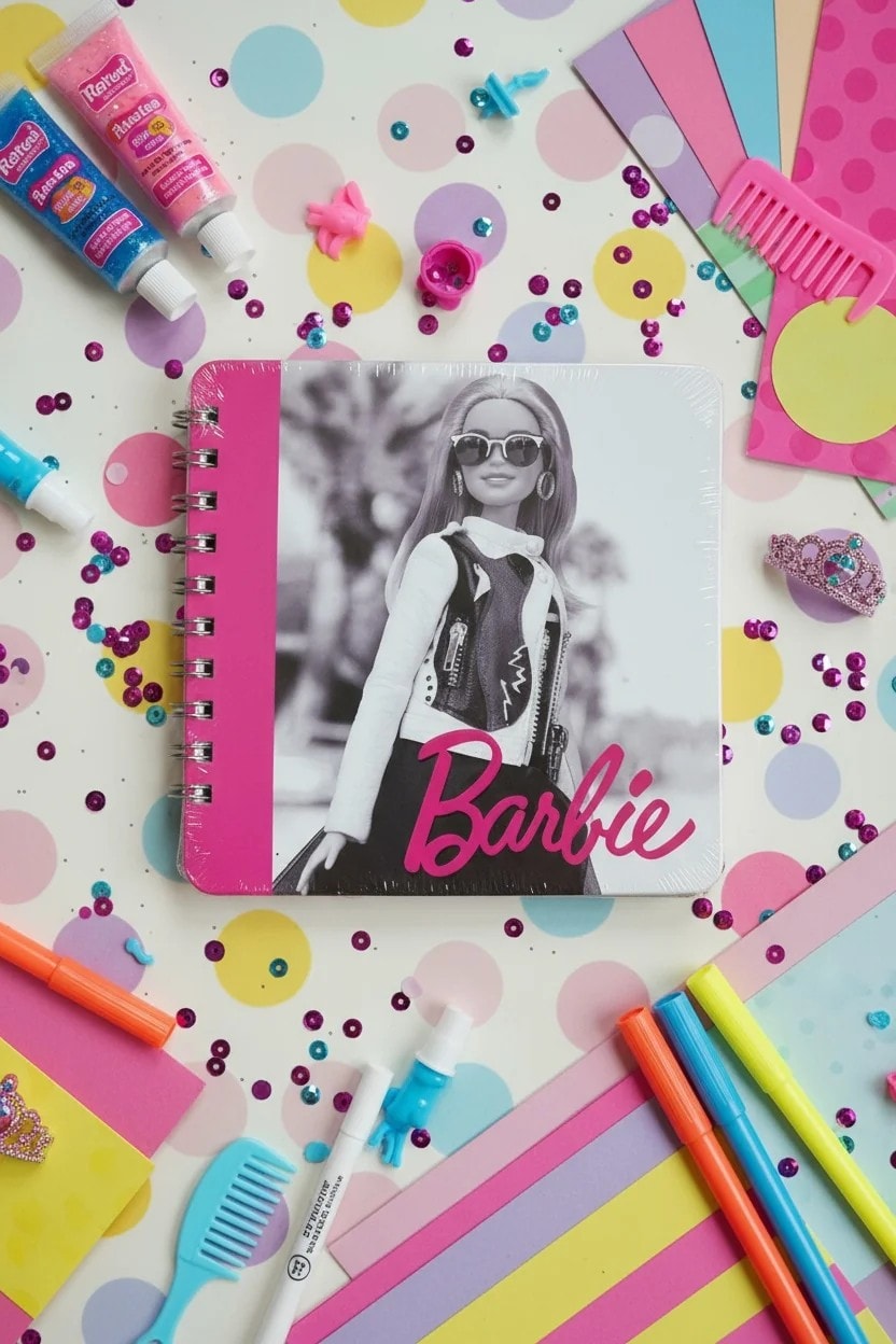 Barbie Lisanslı Spiralli Sert Kapak Not Defteri 100Yp. Çizgili