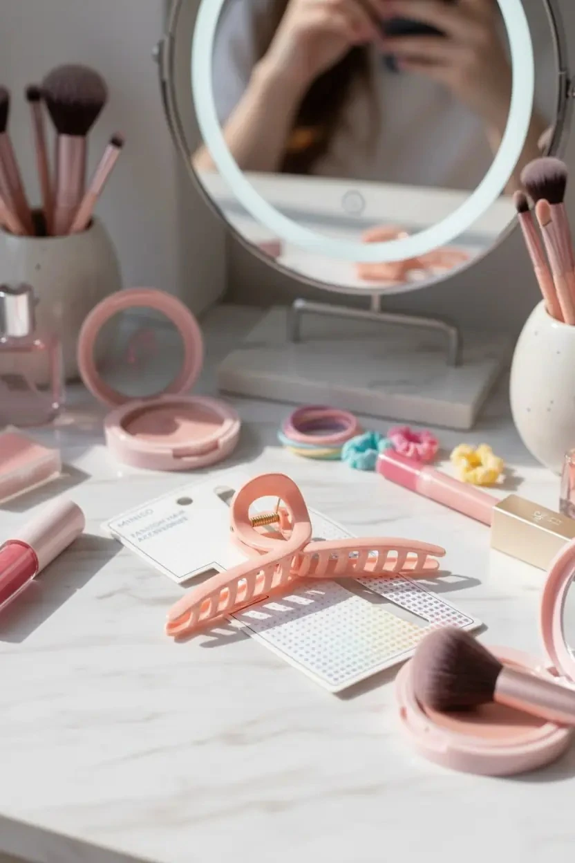 Zarif 13 cm Pastel Renkli Kıskaçlı Saç Tokası