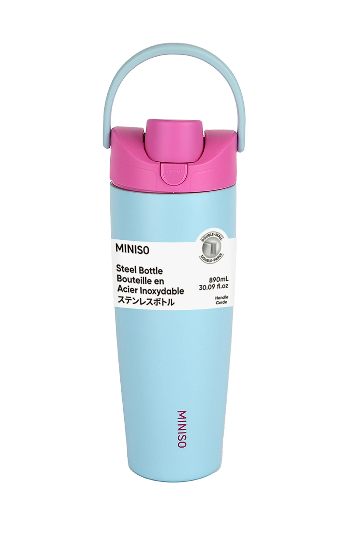 890 mL Kapasiteli, Çift Cidarlı, Kapaklı, Pipetli Paslanmaz