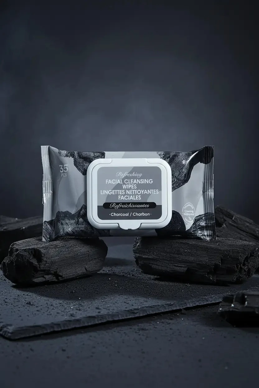 Ferahlatıcı Yüz Makyaj Temizleme Mendilleri (Kömür)