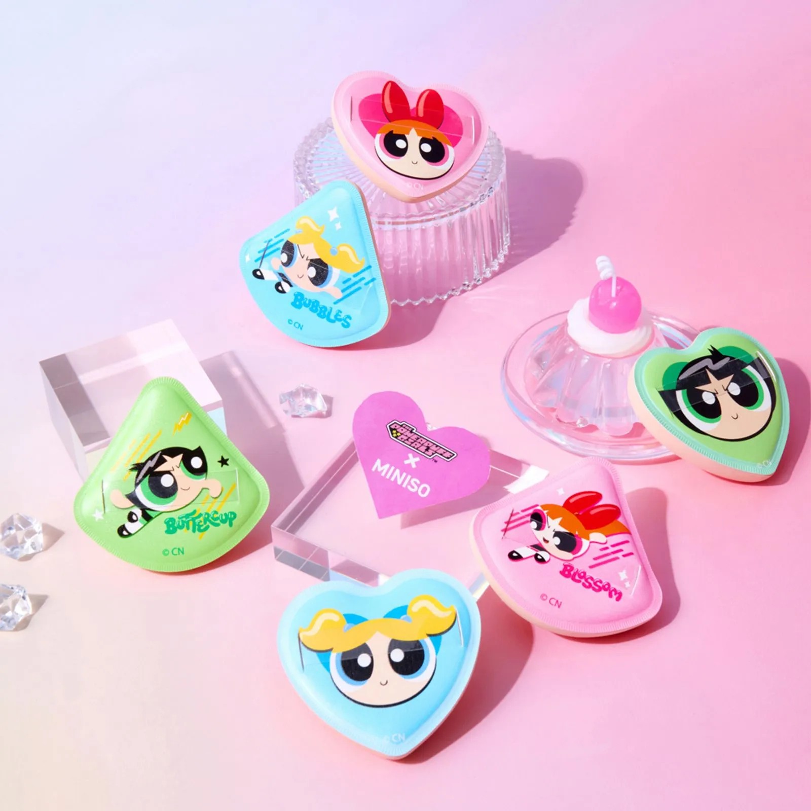 Powerpuff Girls Lisanslı Makyaj Puf Seti - Buttercup
