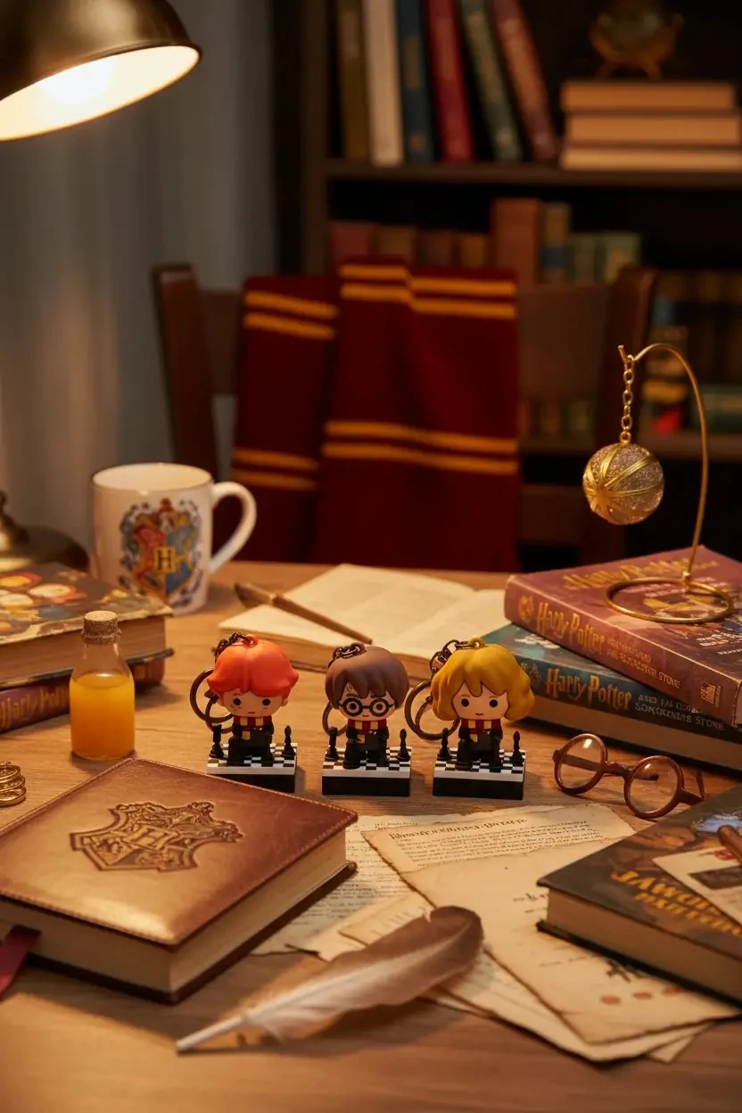 Harry Potter Lisanslı Dama Tahtası Damgalı Anahtarlık – Koleksiyonluk Karakter Figürlü Anahtarlık