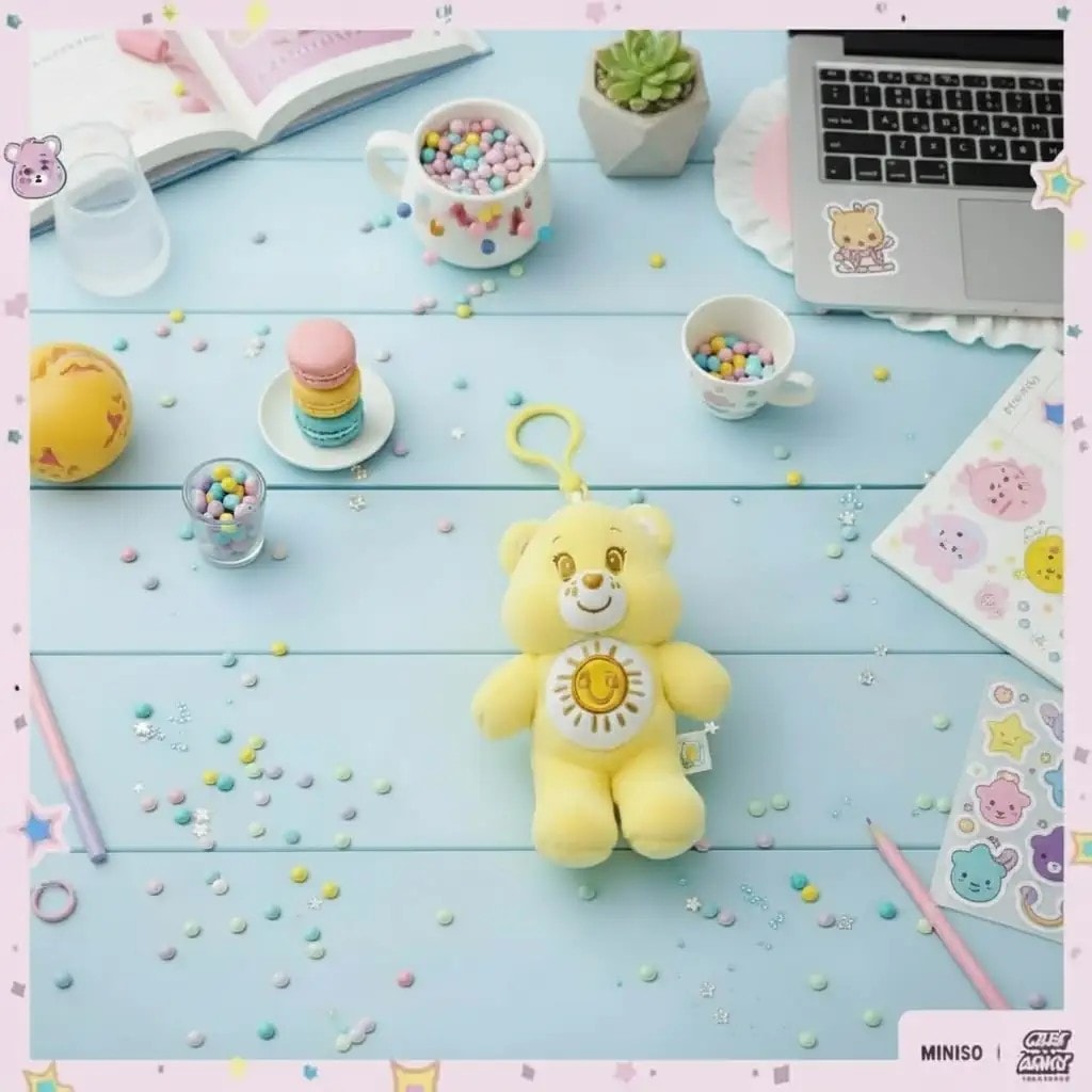 Care Bears Lisanslı Peluş Anahtarlık (Funshine)
