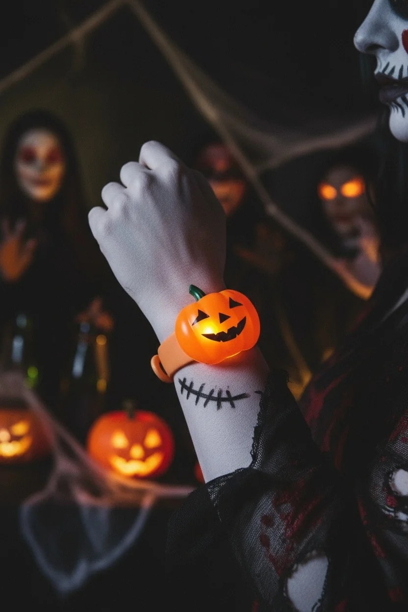 Halloween Işıklı Balkabağı Bileklik