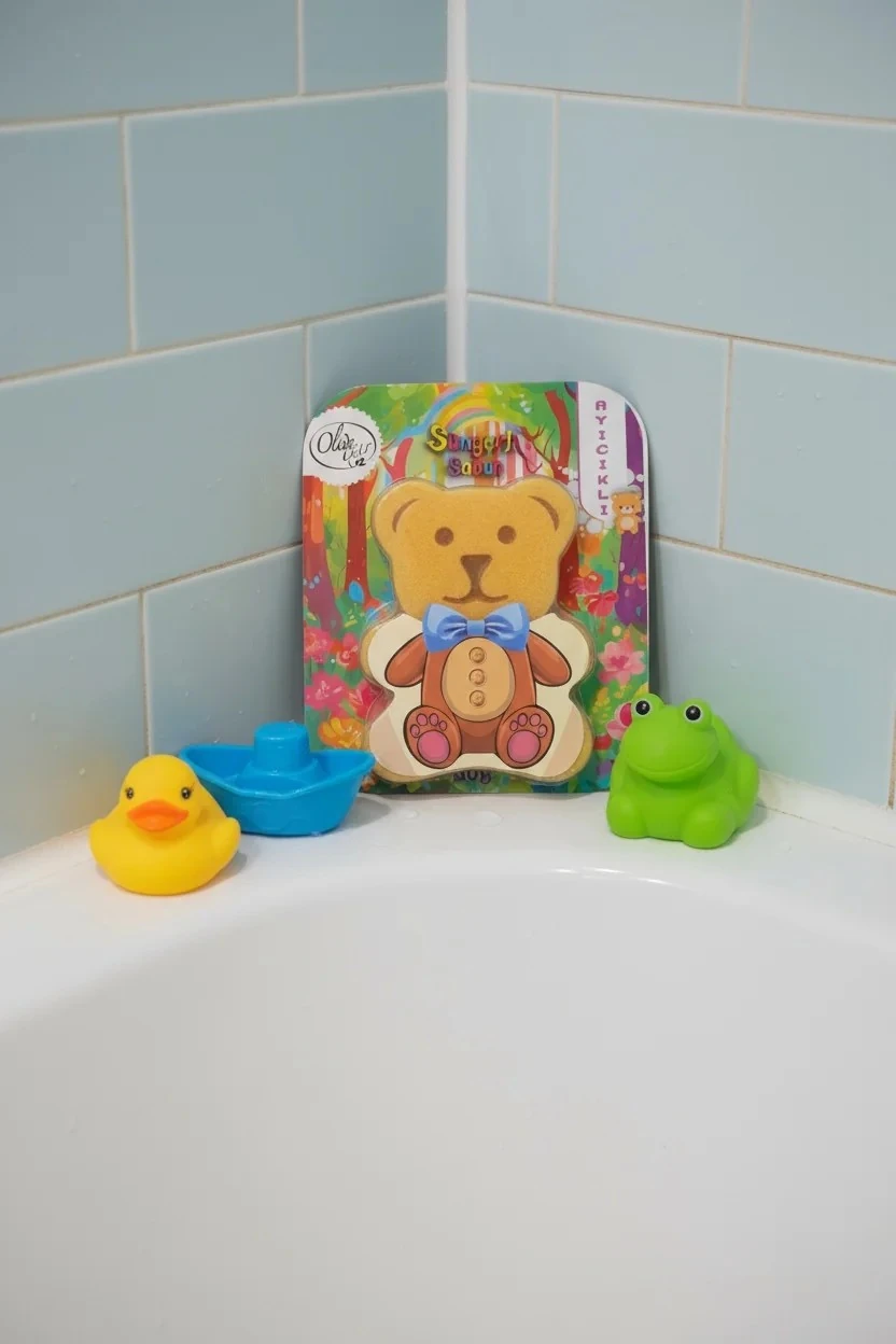 Ayıcık Figürlü Süngerli Sabun