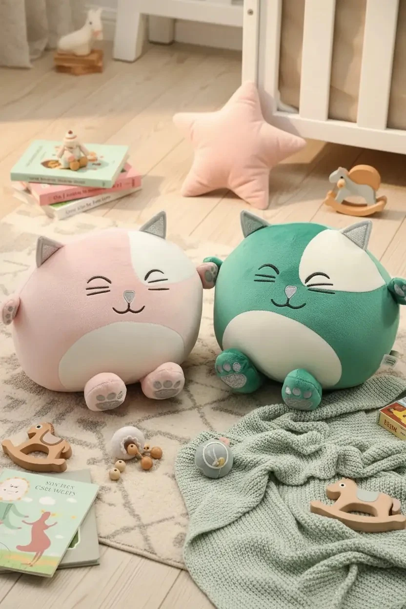 Sevimli ve Yumuşak Peluş Kedi 35 cm – Uyku ve Oyun Arkadaşı Yumuşak Peluş Oyuncak