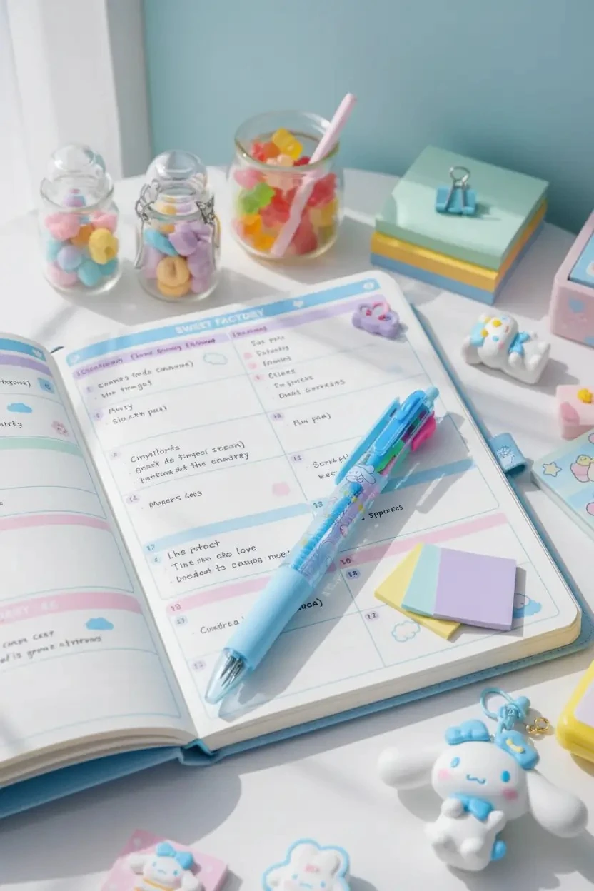 Sanrio Lisanslı Cinnamoroll Tatlı Fabrikası Koleksiyonu 4 Renk