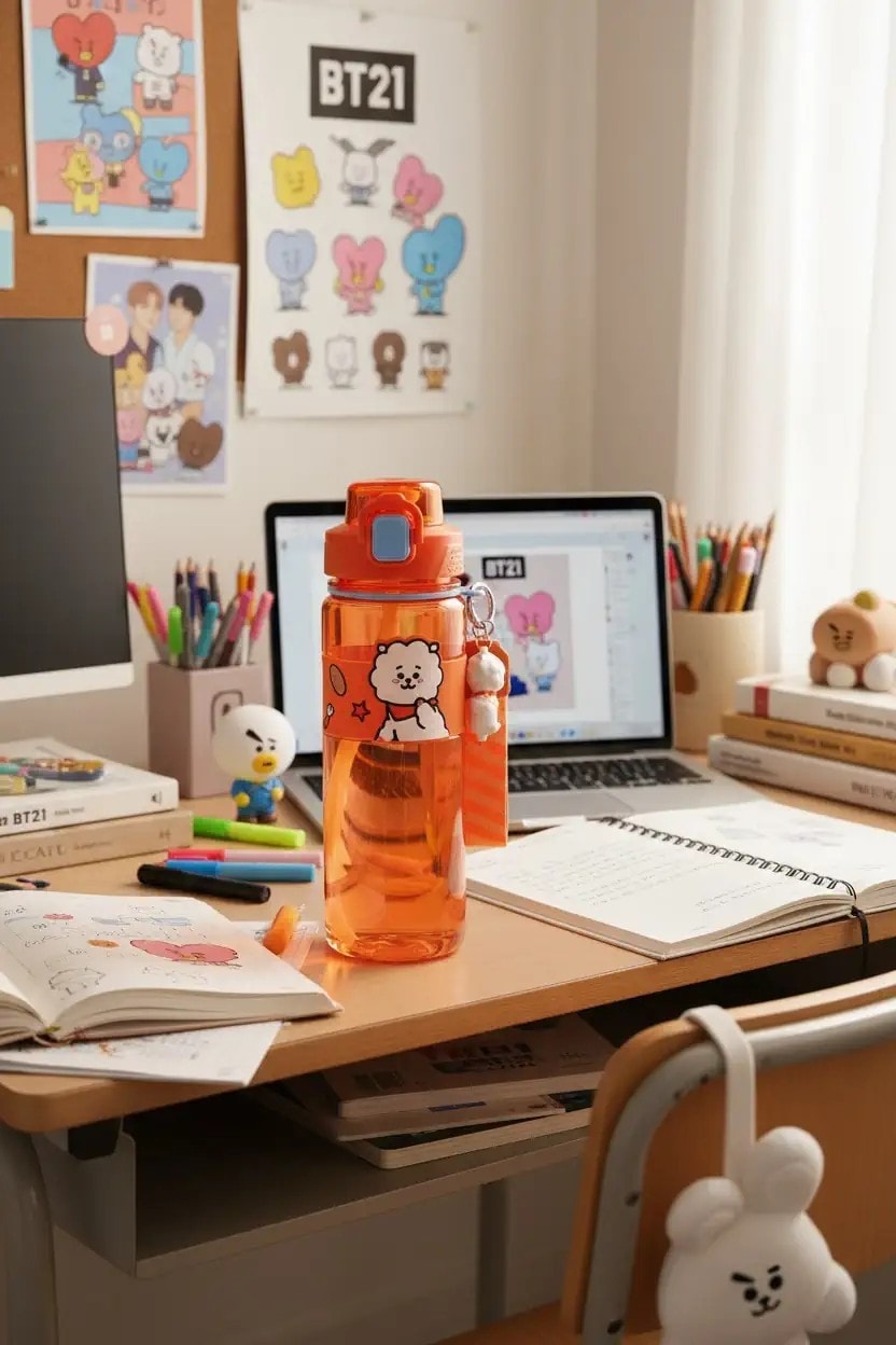 BT21 Lisanslı Plastik Şişe (800mL) - RJ