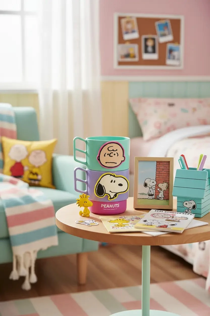 Snoopy Lisanslı Vintage Serisi Bardak Seti 370 ml