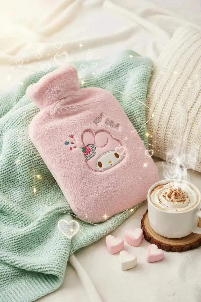 Miniso Sanrio Lisanslı My Melody Peluş Kaplı Sıcak Su Torbası – Yumuşak Dokulu Konforlu Termofor