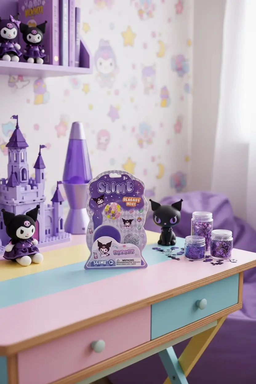 Sanrio Lisanslı Kuromi Slime Set – Tek Renk Yumuşak Doku
