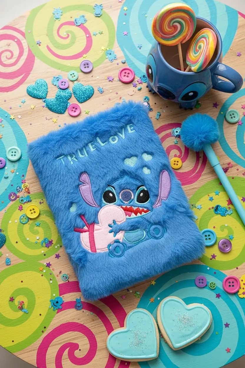 Disney Lilo&Stitch Lisanslı Gerçek Aşk Serisi B6 Peluş Sert Kapaklı Defter (80 Sayfa) PDQ