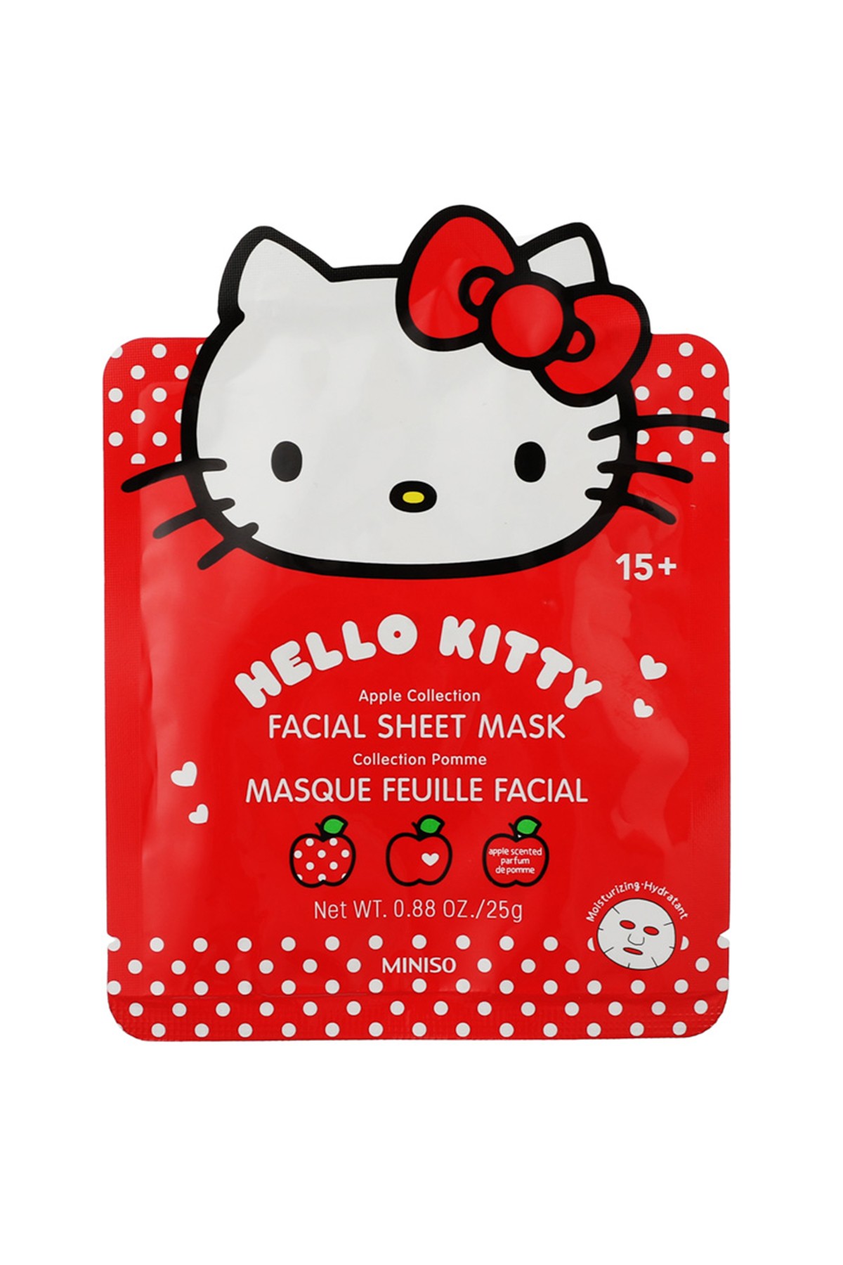 Hello Kitty Lisanslı Elma Koleksiyonu Kağıt Yüz Maskesi