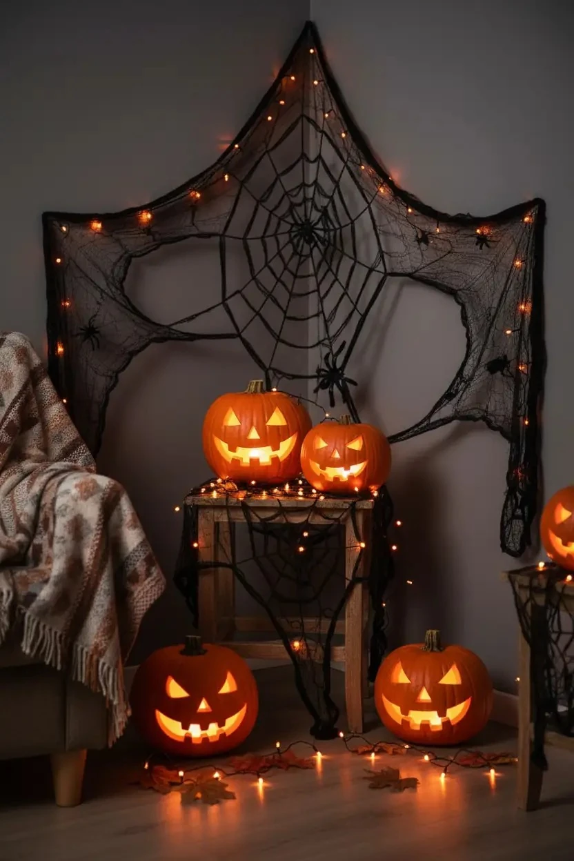 Halloween Örümcek Ağı Siyah – Cadılar Bayramı Temalı Esnek Ve Dekoratif Yapay Örümcek Ağı