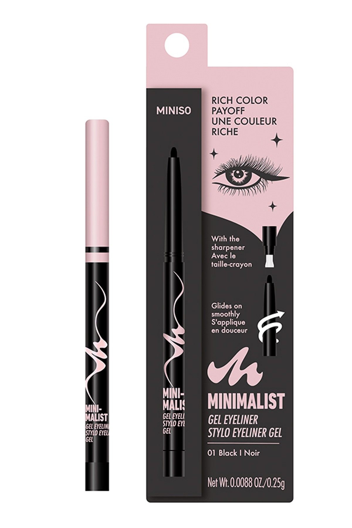 Minimalist Serisi Jel Eyeliner Kalem (01 Siyah)