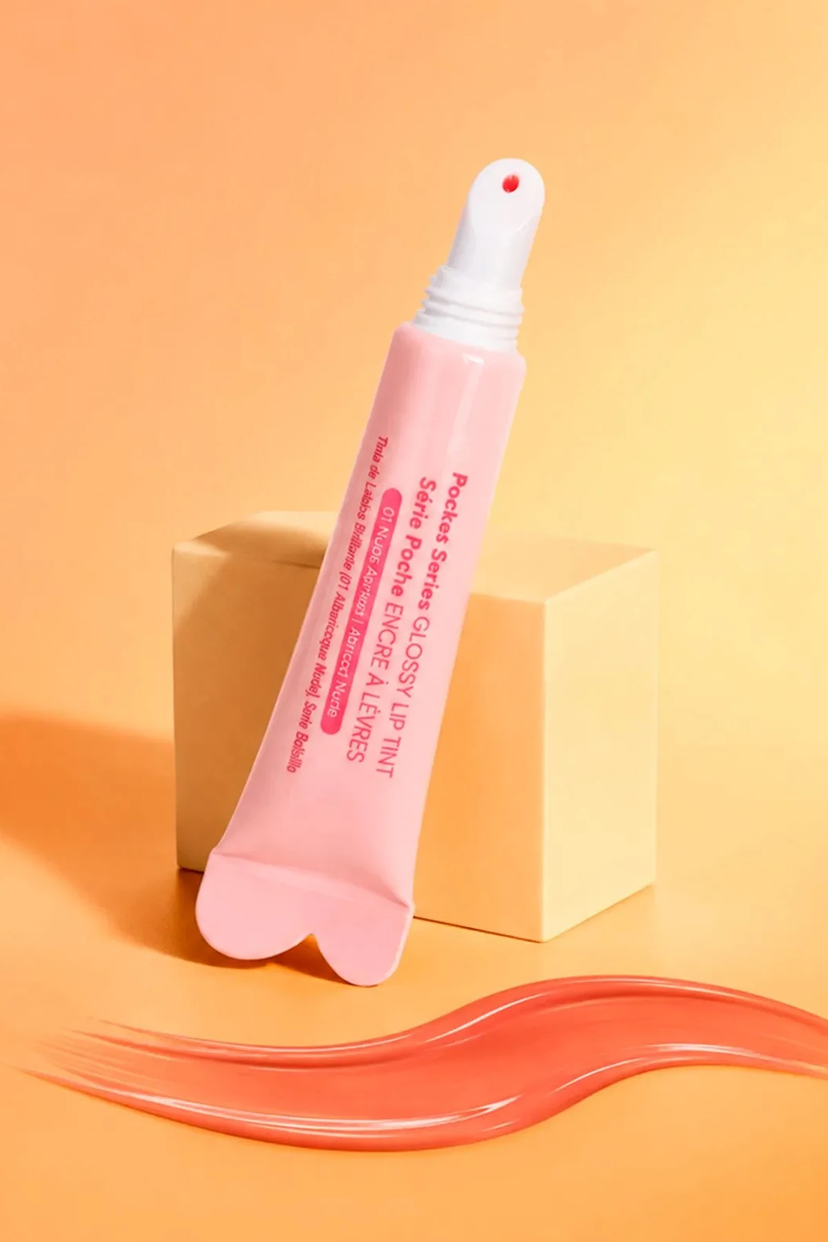Miniso Lisanslı Pocket Serisi Parlak Lip Tint 01 Nude Kayısı – Doğal ve Işıltılı Görünüm