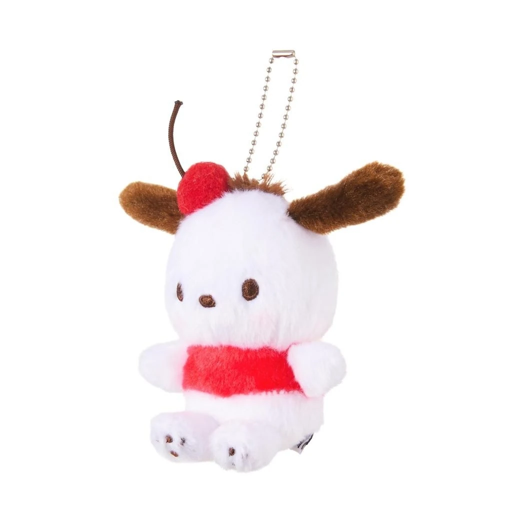 Sanrio Lisanslı  Kiraz Koleksiyonu Peluş Anahtarlık - Çanta Süsü Pochacco