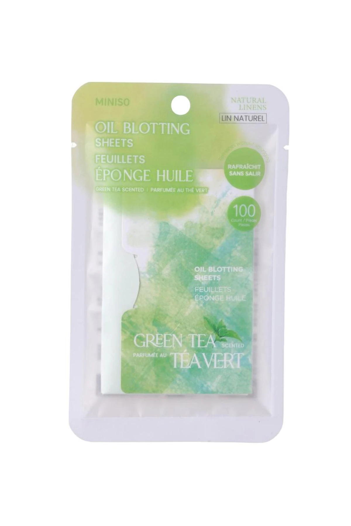 Yeşil Çay Kokulu Yağ Emici Kağıt (100 adet)