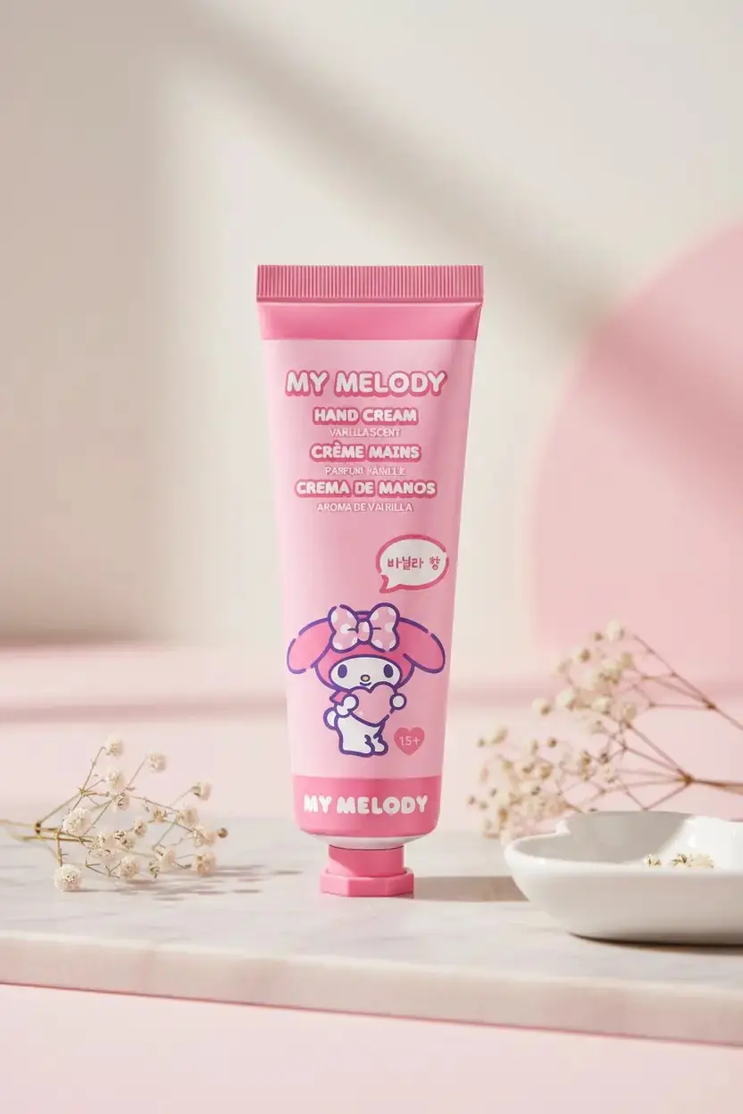 MINISO Sanrio Lisanslı My Melody Vanilya Kokulu El Kremi – Taşınabilir Günlük El Bakımı