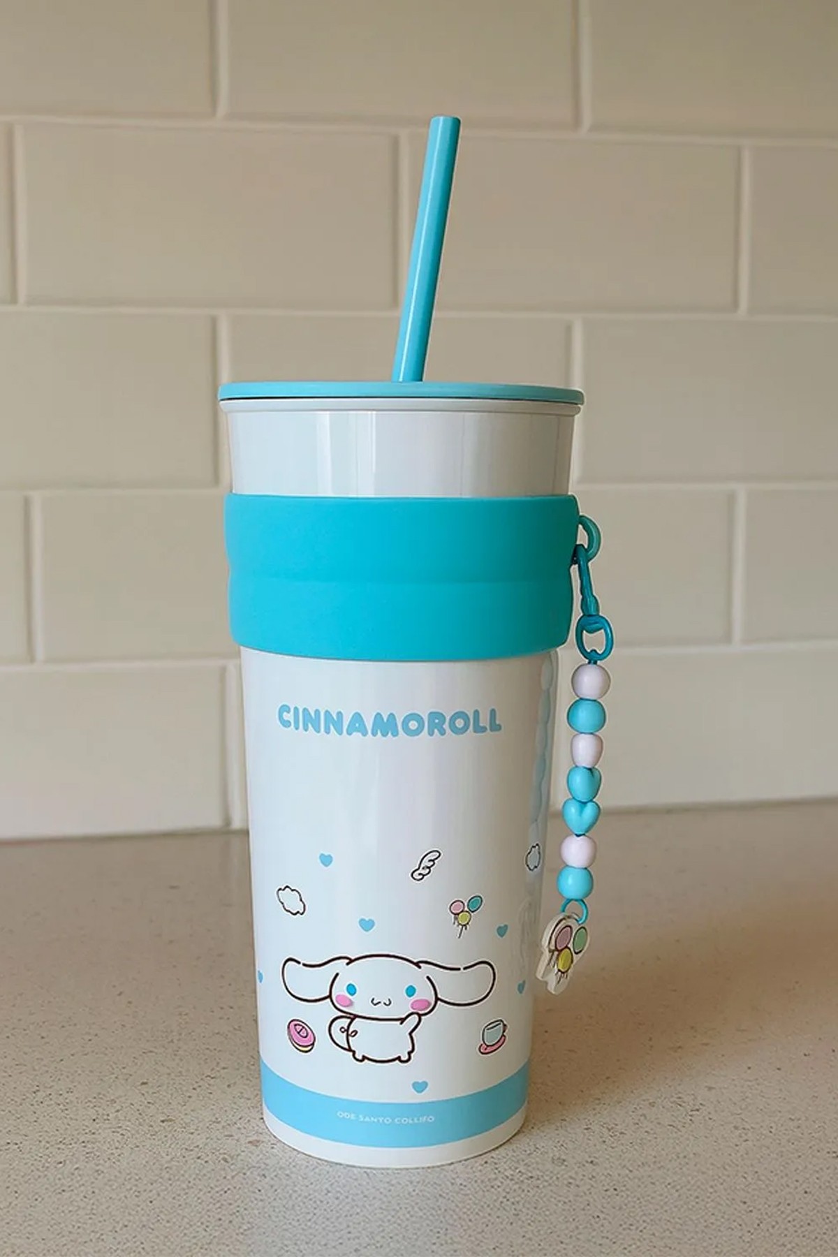 Sanrio Lisanslı Askılı ve Pipetli Paslanmaz Çelik Matara 800 ML