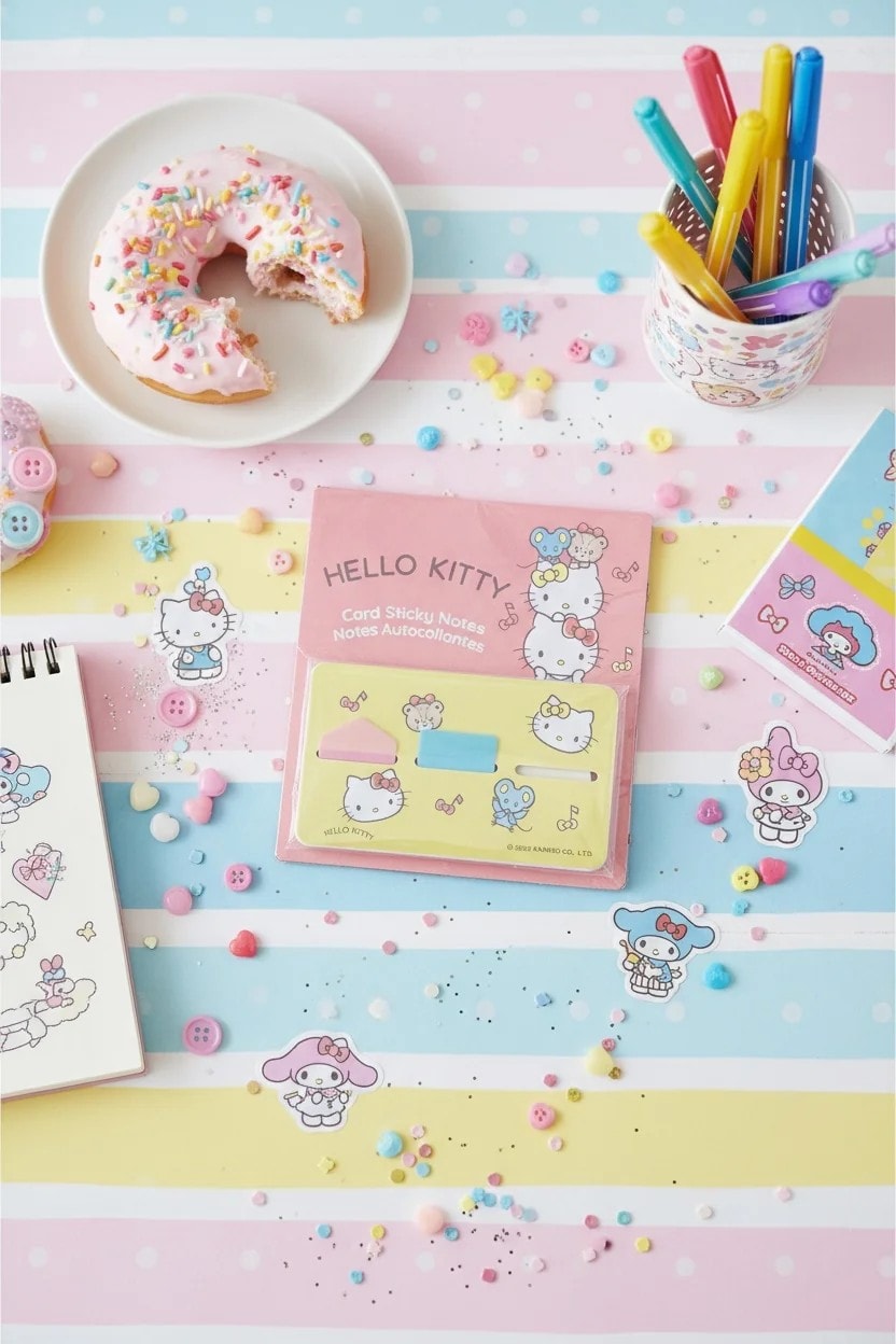 Sanrio Lisanslı Stacking Fun Serisi Kart Yapışkan Mini Notlar (3*20 Yaprak, Hello Kitty)