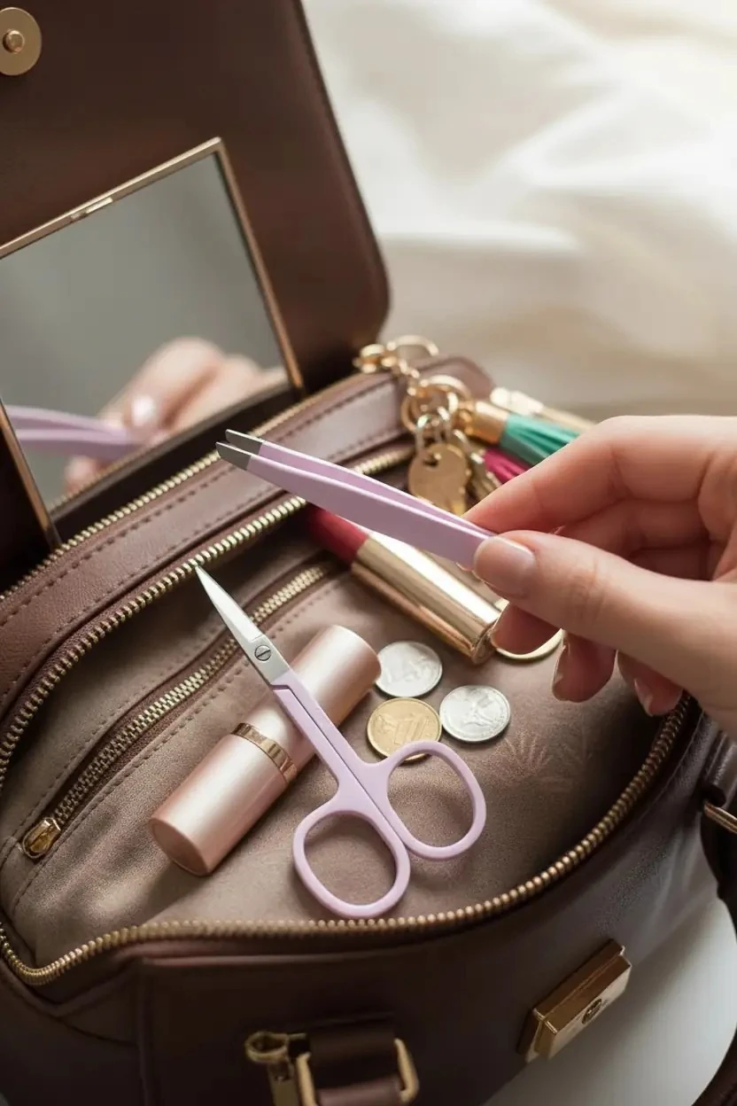 Gold Beauty Makas-Cımbız Seti (2 Parça) – Kaş & Kirpik Şekillendirici Set