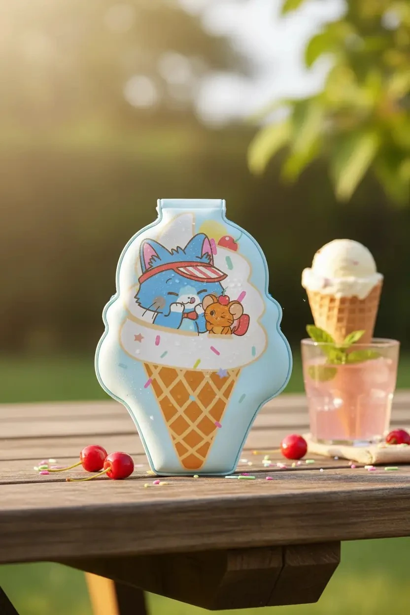 Miniso Lisanslı Tom ve Jerry Gokko Serisi Dondurma Temalı Puffy Not Defteri