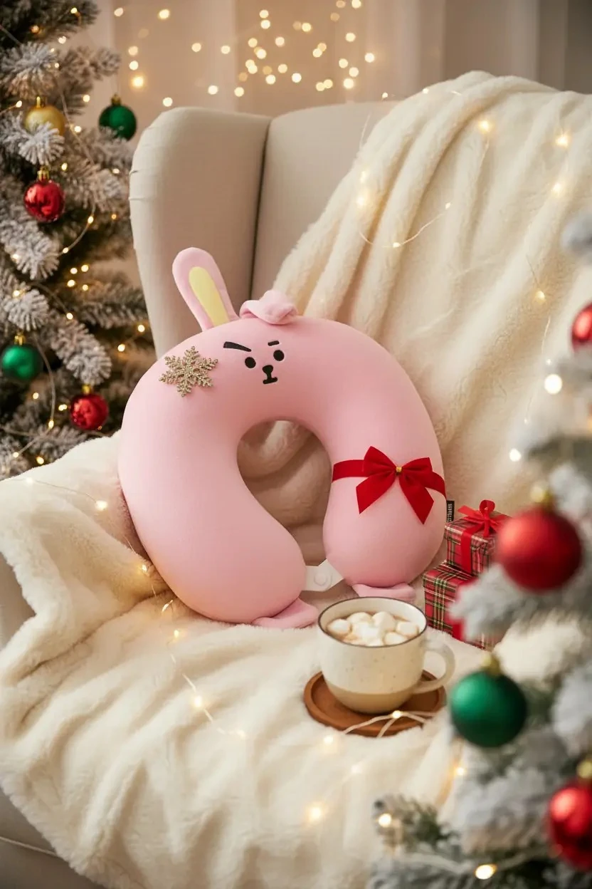 BT21 Lisanslı Hafızalı Köpük Boyun Yastığı (Cooky)