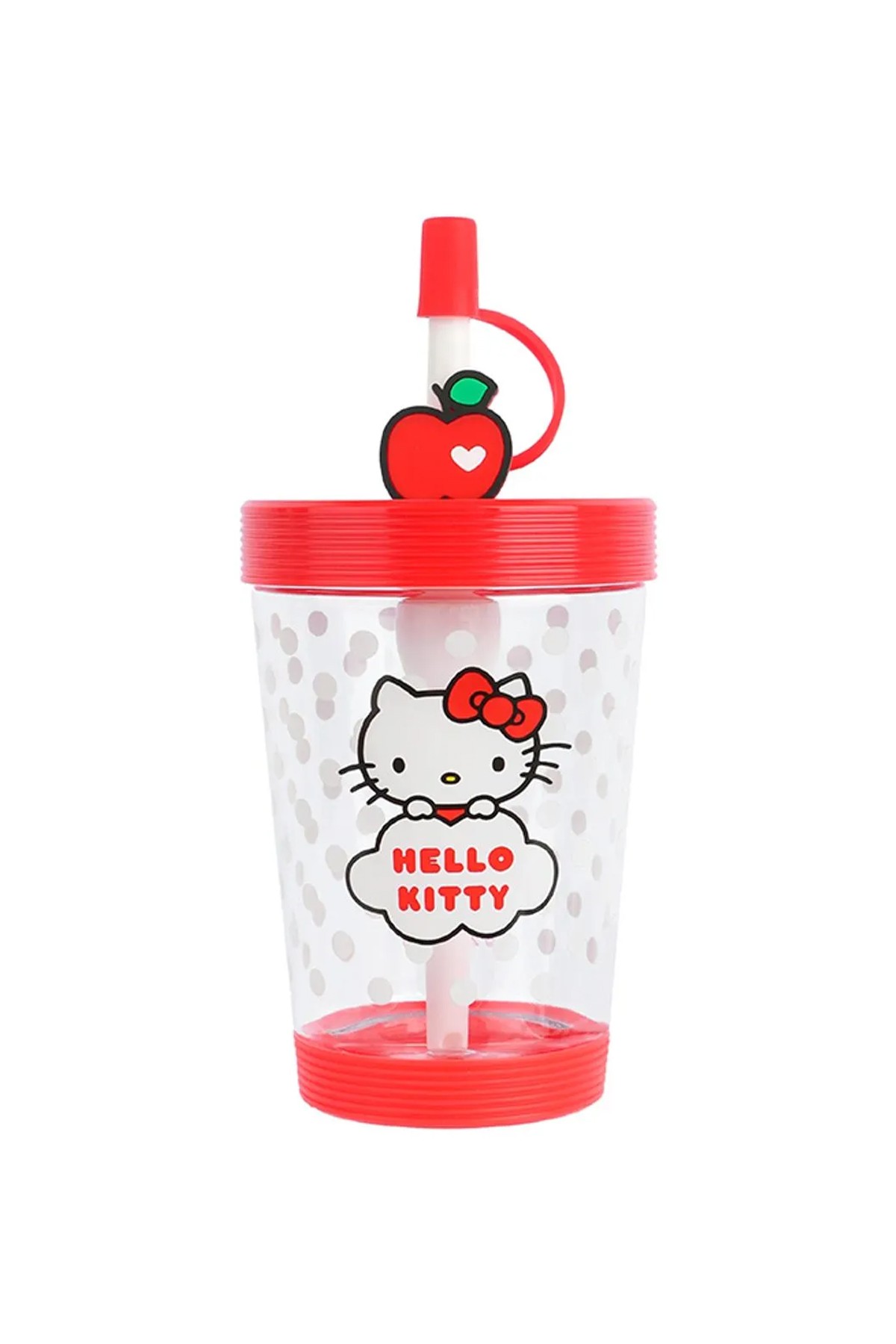 Hello Kitty Lisanslı Elma Koleksiyonu Pipetli Plastik Şişe