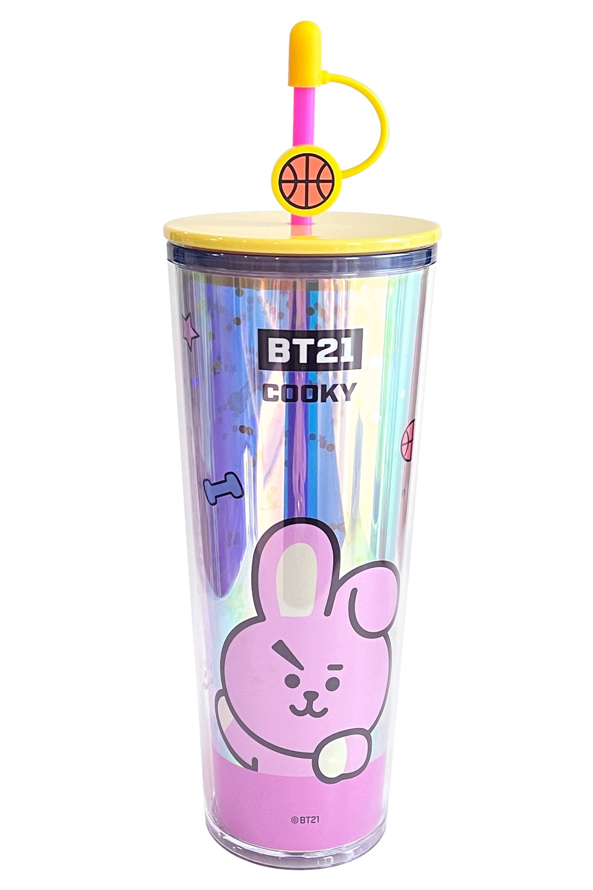 BT21 Lisanslı Çift Cidarlı Pipetli Şişe (800ml) - Cooky