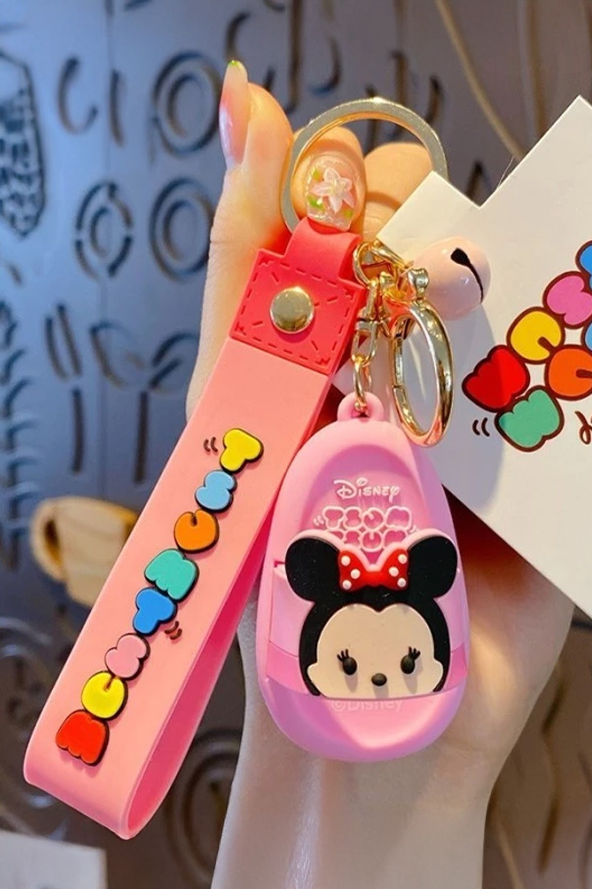 Disney Lisanslı Tsum Tsum Serisi Mini Terlik Figürlü Anahtarlık