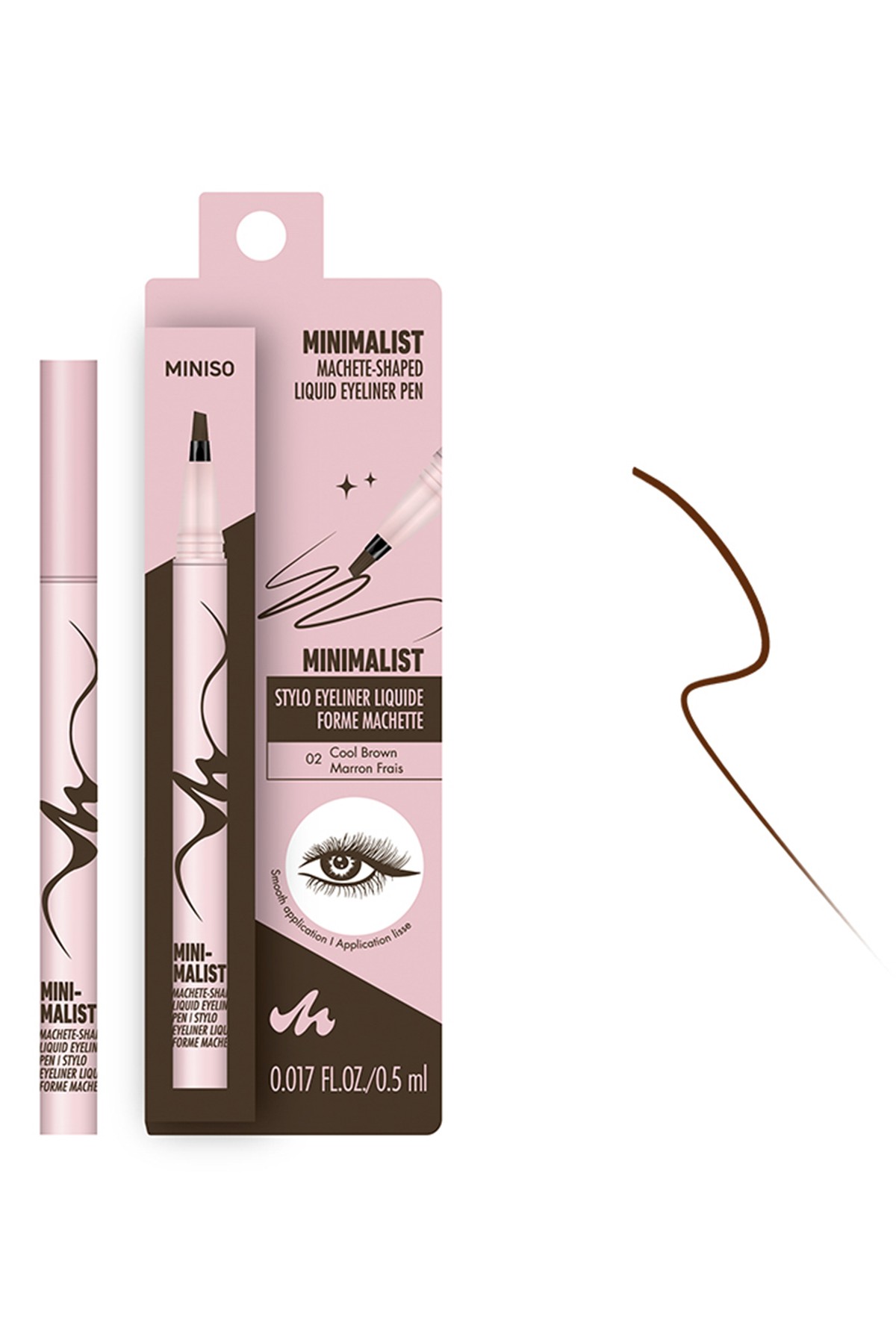 Minimalist Serisi Kesik Uçlu Eyeliner (02 Kahve)