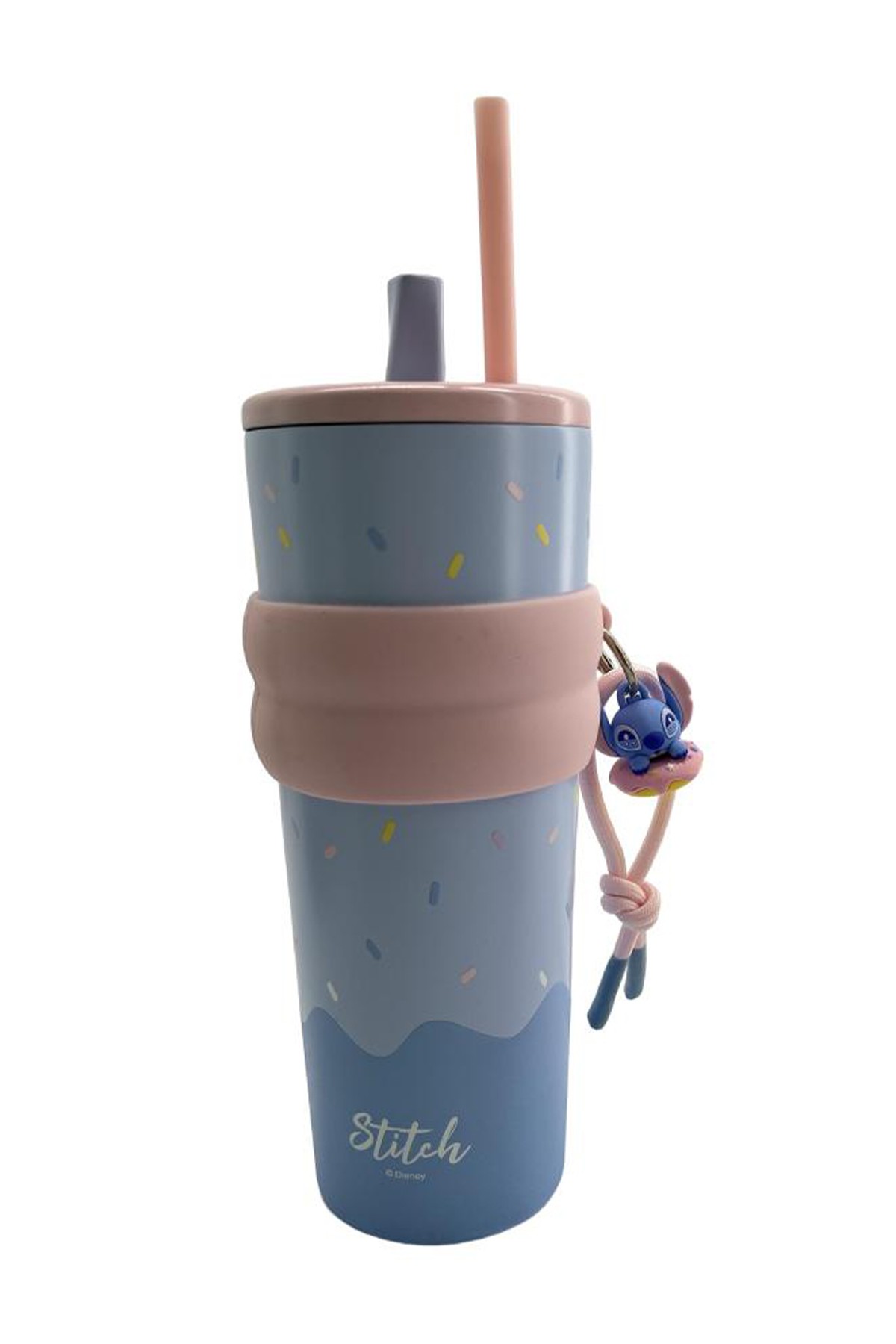 Disney Lilo&Stitch Lisanslı Çift Cidarlı Pipetli Çelik Matara 800 ml (Stitch)